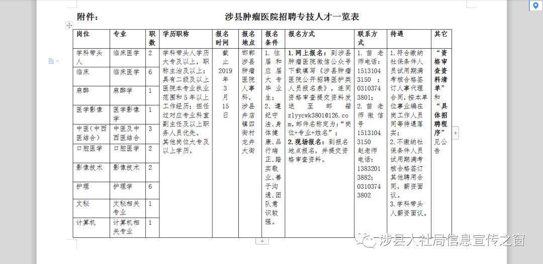 涉县城区最新招聘信息概览