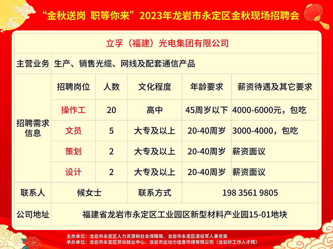 龙岩连城最新招聘信息汇总